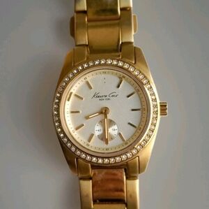 Kenneth Cole Women's Gold Tones Watch with Crystal Accents